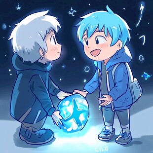 韩漫风格恋爱漫画《星光落在你肩上》封面